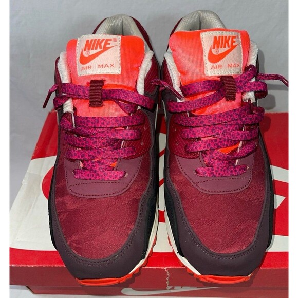 Nike Men\'s Air Max 90 Premium Team Red Mortar Tiger Stripe Sneakers Size 8 main image 4